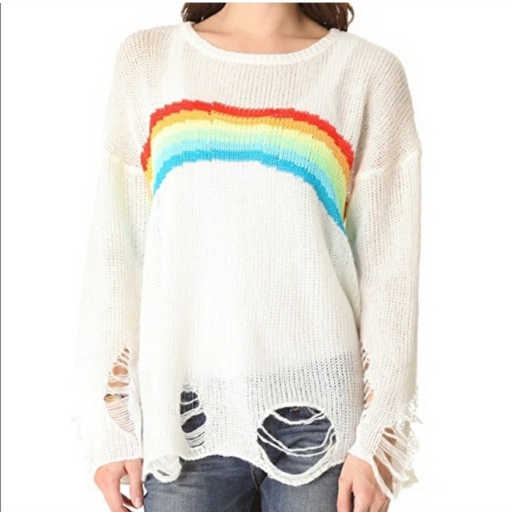 Wildfox White Label Rainbow Dreamer Lennon Sweater